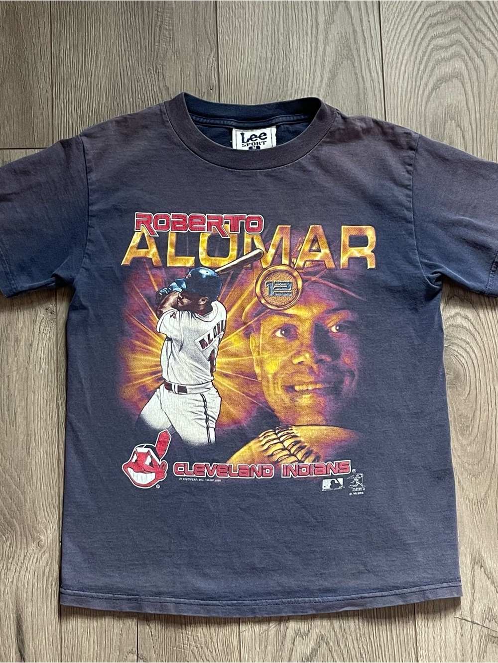 Vintage Lee Sport MLB Roberto Alomar Cleveland Indians Youth M 10/12 Tee Shirt